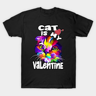 My Cat Is My Valentine Kitten Lover Valentine's Day 2021Gif T-Shirt